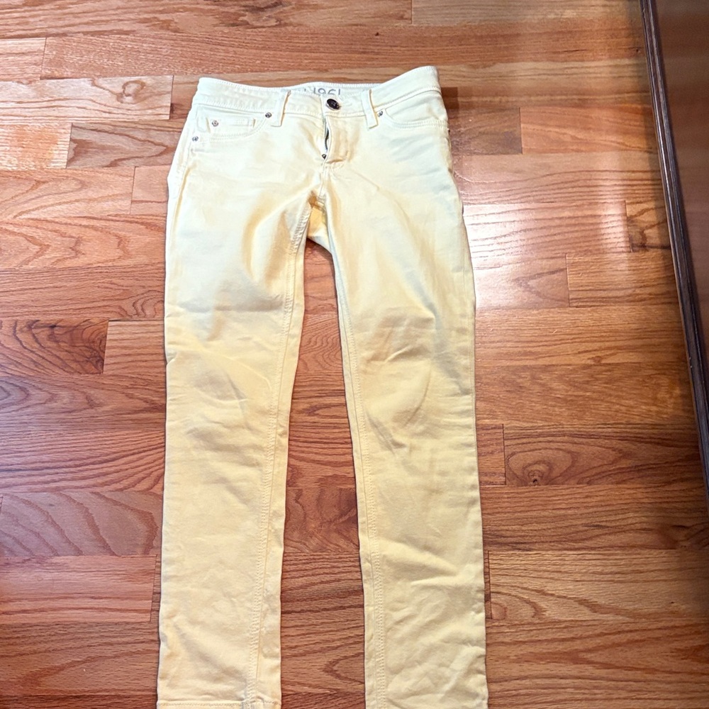 DL1961 Pastel Yellow Skinny Jeans